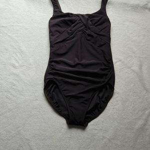 It’s swimsuit season!!Land's End SZ 12 Dark Chocolate Brown one- piece Swim Suit